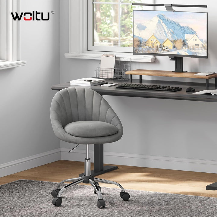 WOLTU Homeoffice Stuhl, Bürostuhl ergonomisch, Schminkstuhl drehbar, Drehstuhl mit Rollen, Schreibti