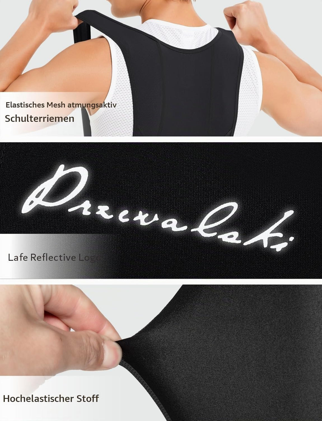 Przewalski Radlerhose Herren Gepolstert, Atmungsaktive Fahrradhose Herren für Strasse und Bergfahrte