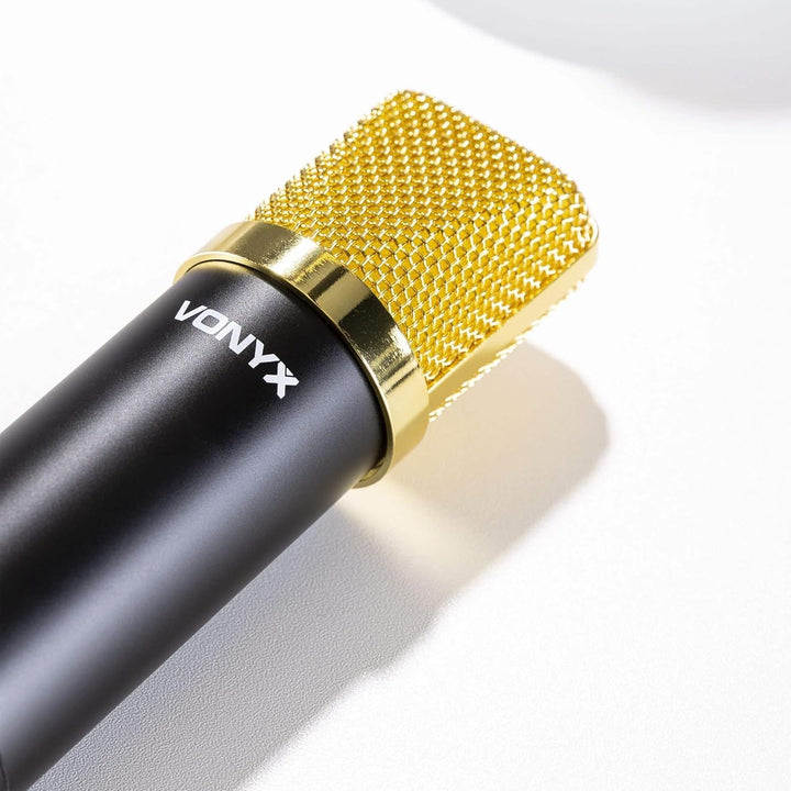 Vonyx CM400B Studio Mikrofon Gaming Mikrofon PC Gaming Mic Streaming Mikrofon mit Stossdämpfer Halte