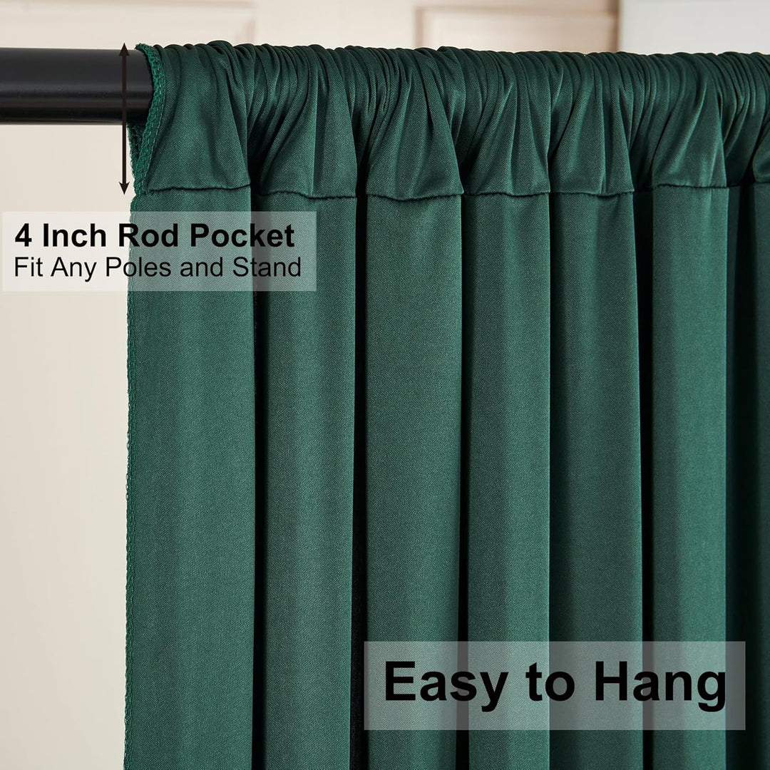3×3 m Hunter Green Hintergrund Vorhang, Deko Hochzeit Dschungel Party Geburtstag Fotowand Hintergrun