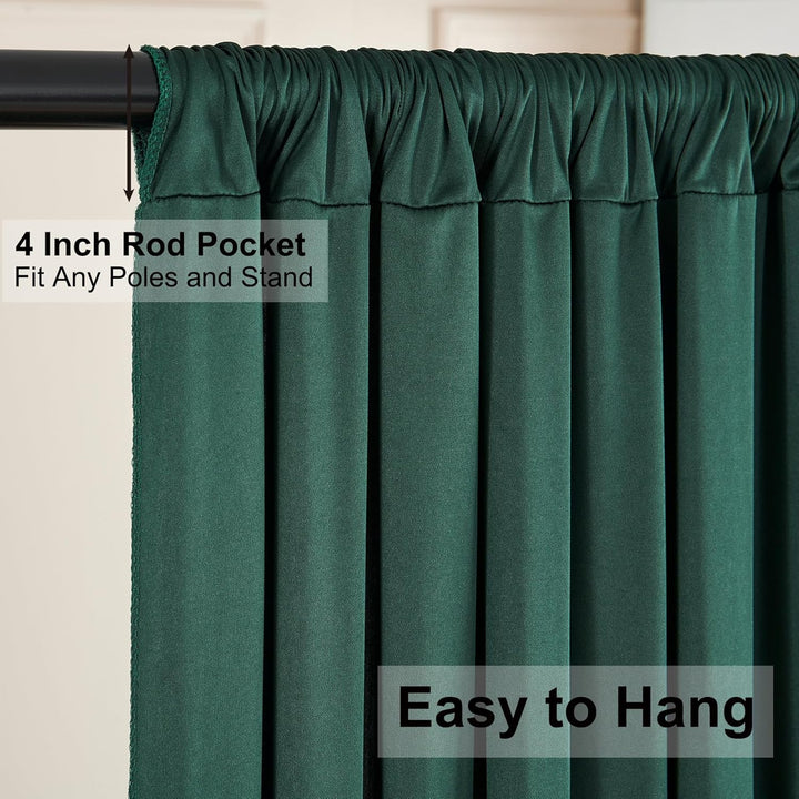 3×3 m Hunter Green Hintergrund Vorhang, Deko Hochzeit Dschungel Party Geburtstag Fotowand Hintergrun