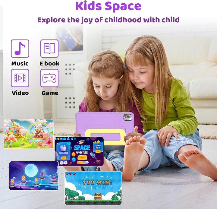 7 Zoll Kinder Tablet mit Hülle, Android Tablet für Kinder, 8GB+64GB(128GB TF Expand), 1024x600 HD Di