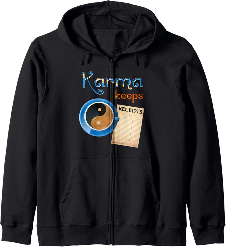 "Karma behält Belege" Grafikdesign Kapuzenjacke