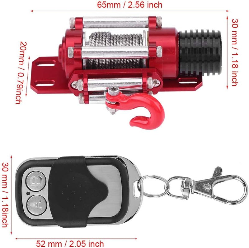 Tbest Seilwinde für Auto, RC, Spielzeug aus simuliertem Stahl, automatische Seilwinde, Metalldraht,