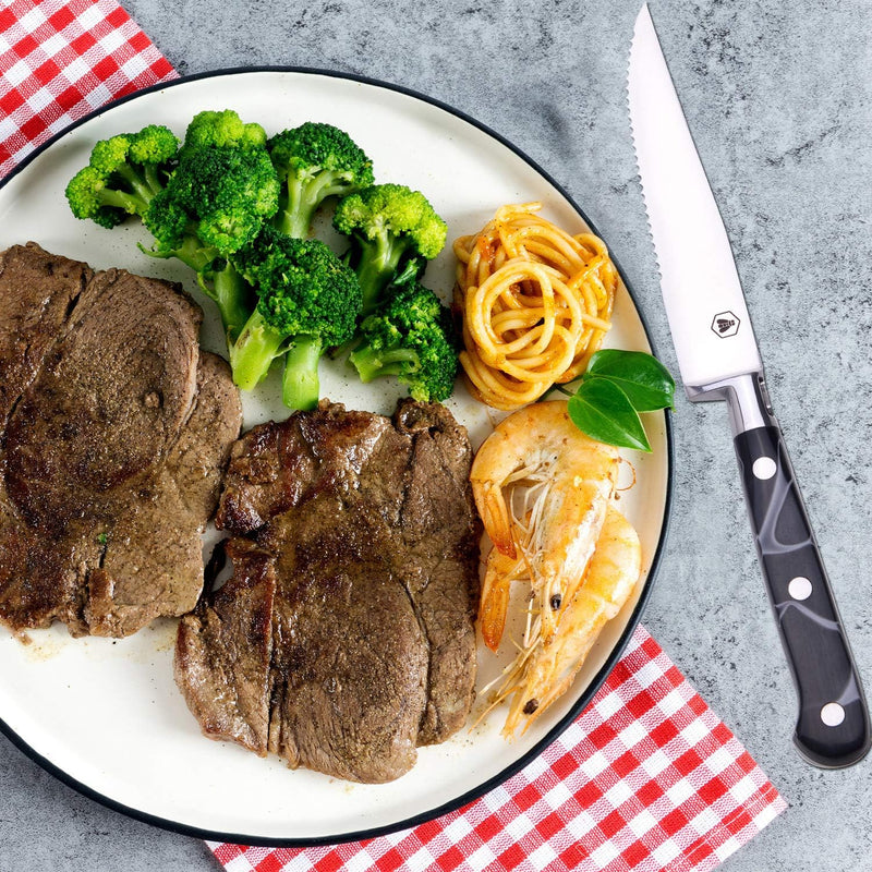 LAGUIOLE - Laguiole 4268473 Set mit 4 Steakmessern (22 cm) mit Edelstahlklinge und Harzgriff