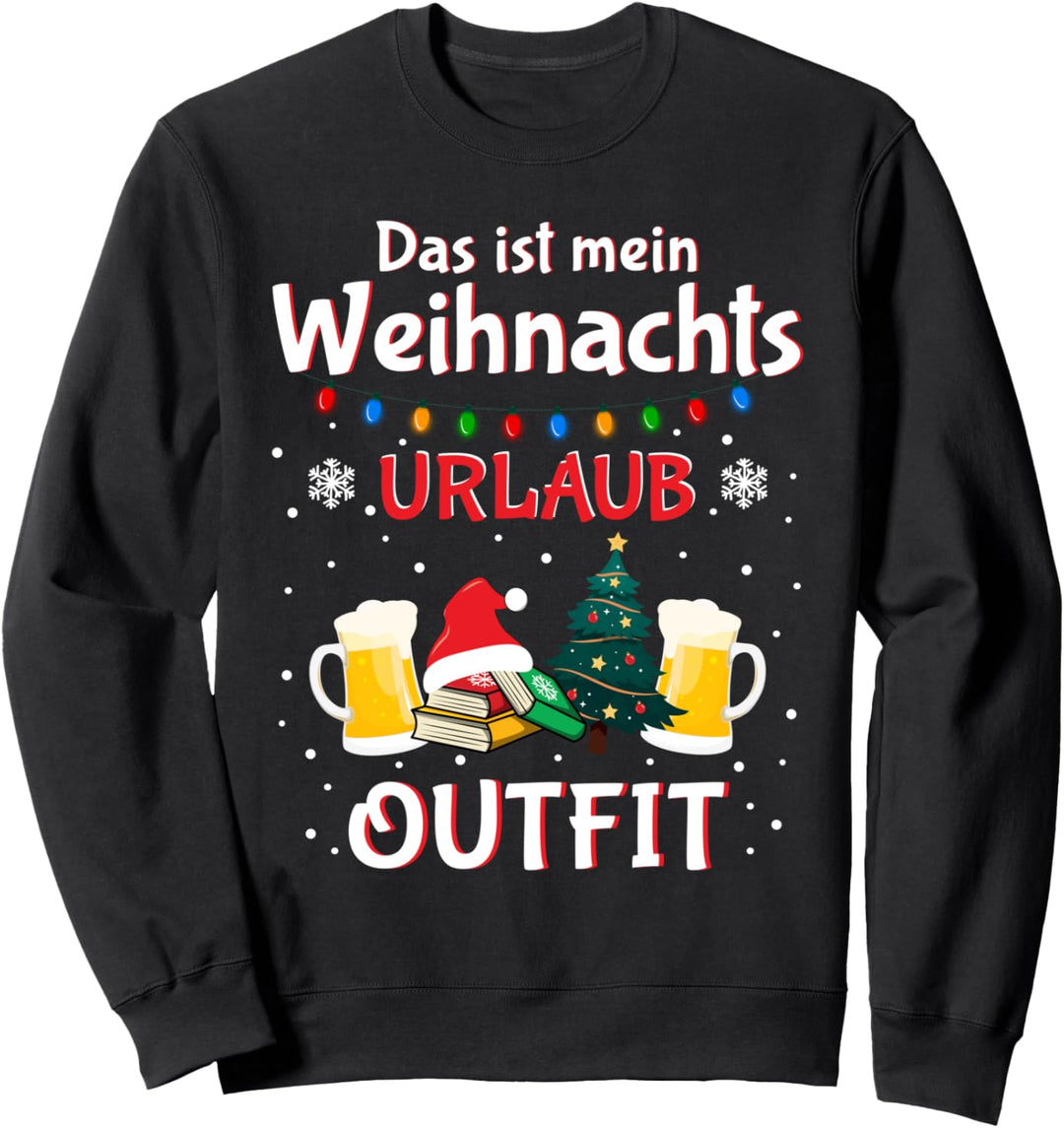 Weihnachtspullover Weihnachtsoutfit Damen Herren Bier Sweatshirt