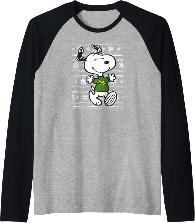 Peanuts Urlaub Snoopy Schneeflocken Raglan