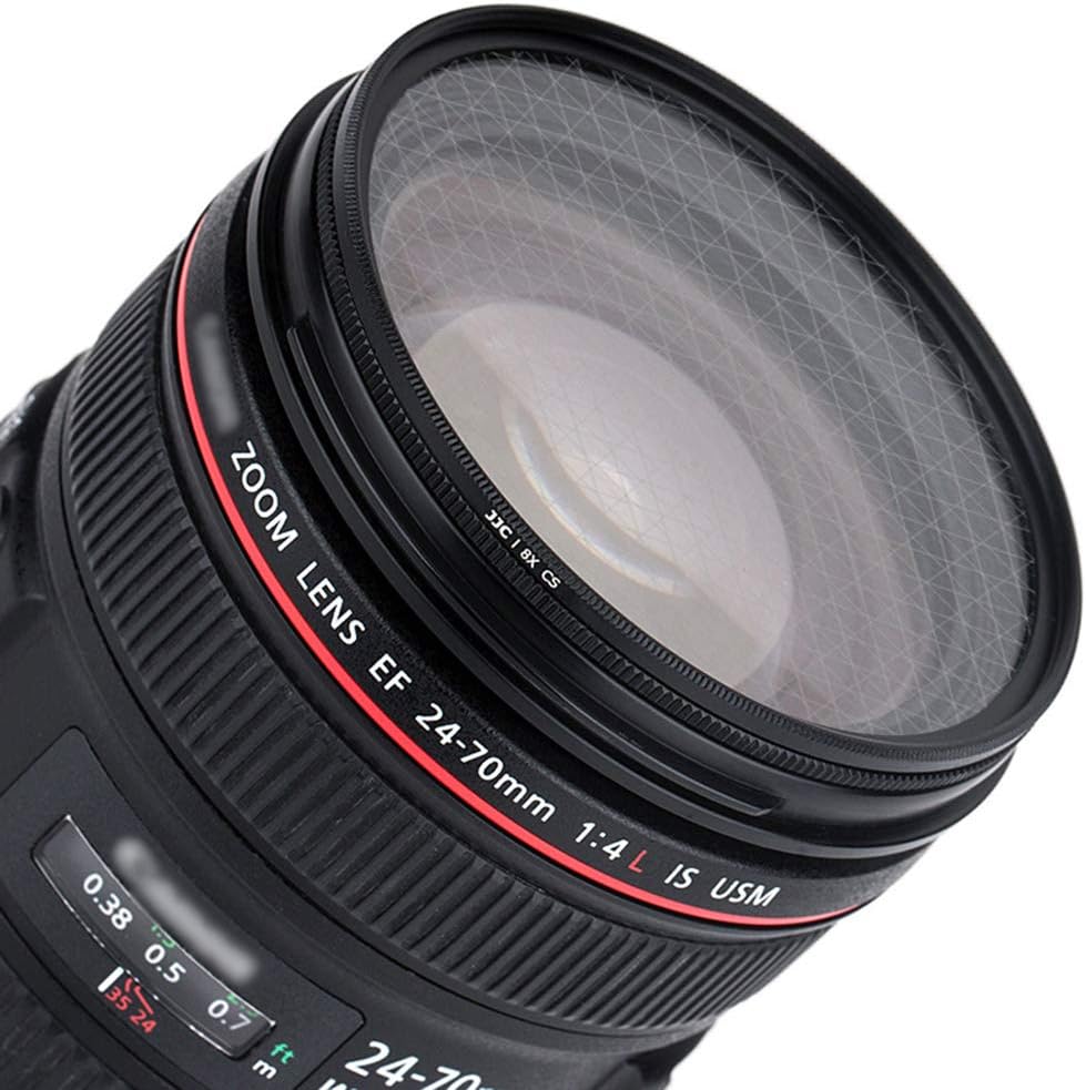 JJC Sternenfilter mit 8 Punkten, 55 mm, mit Schutzhülle, für Canon, Nikon, Pentax, Olympus, Sony, Pa