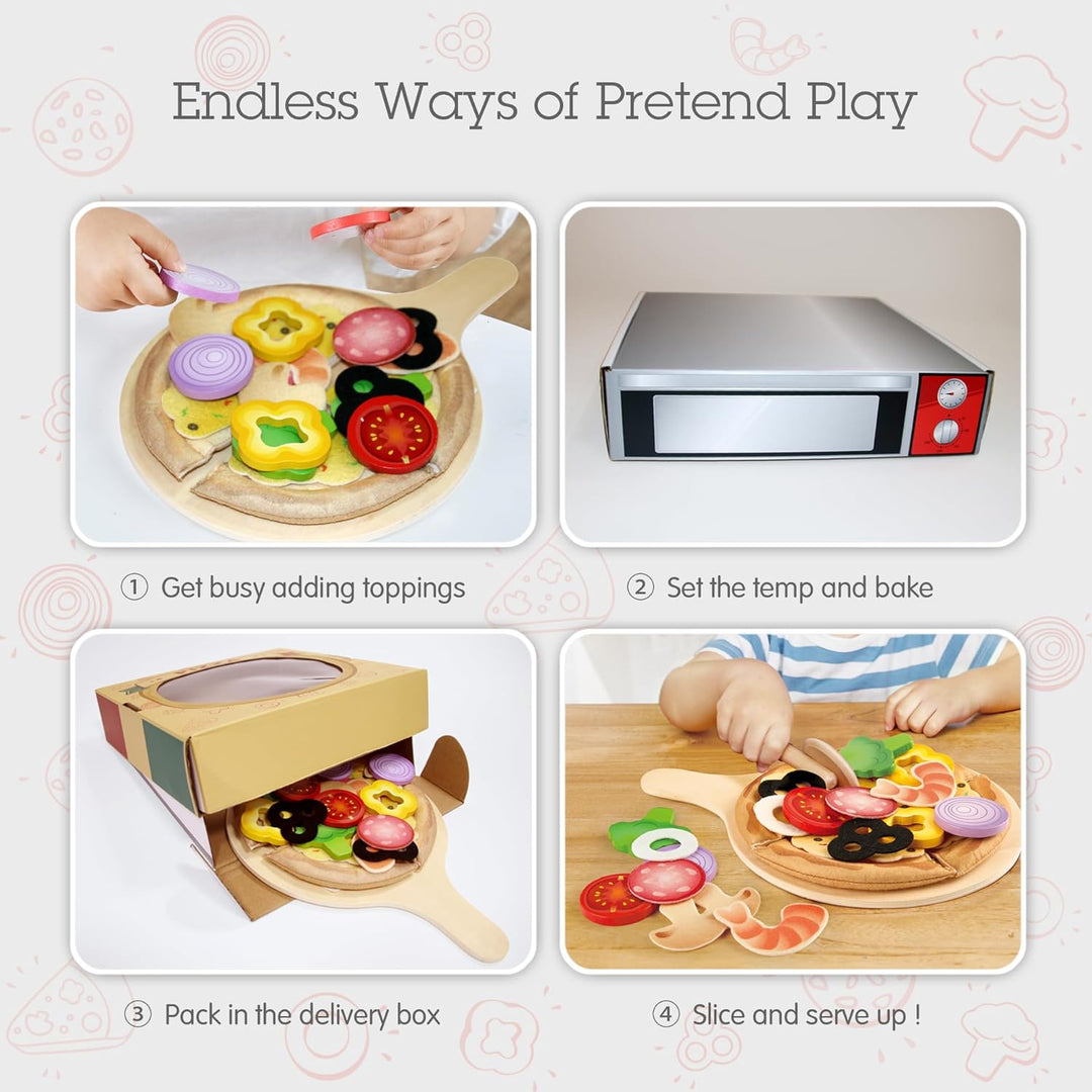 Hape Pizza-Set von Hape Küchenspielset mit Pizzakarton-Verpackung für noch mehr Spielspass