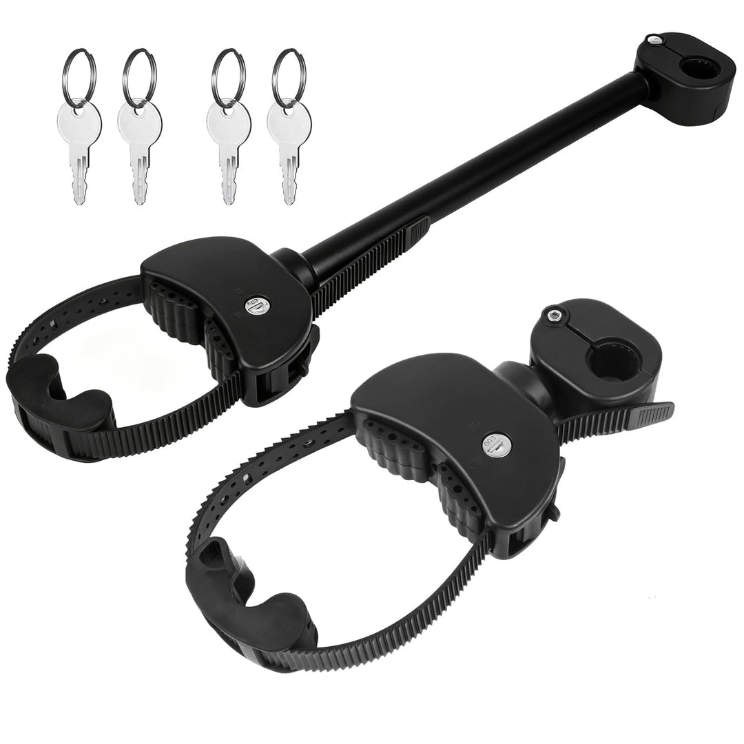 Fahrradträger Set mit Ratschenriemen, Rahmenhalter Ø25+30mm für Fahrrad/Ebike,Verstellbare Ratschenr