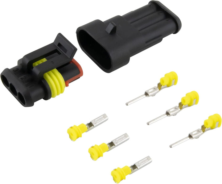 SeKi KFZ Kabel Steckverbinder Sortiment 300 teilig (für 26 Steckverbindungen) 1- bis 4-polig; IP67 w