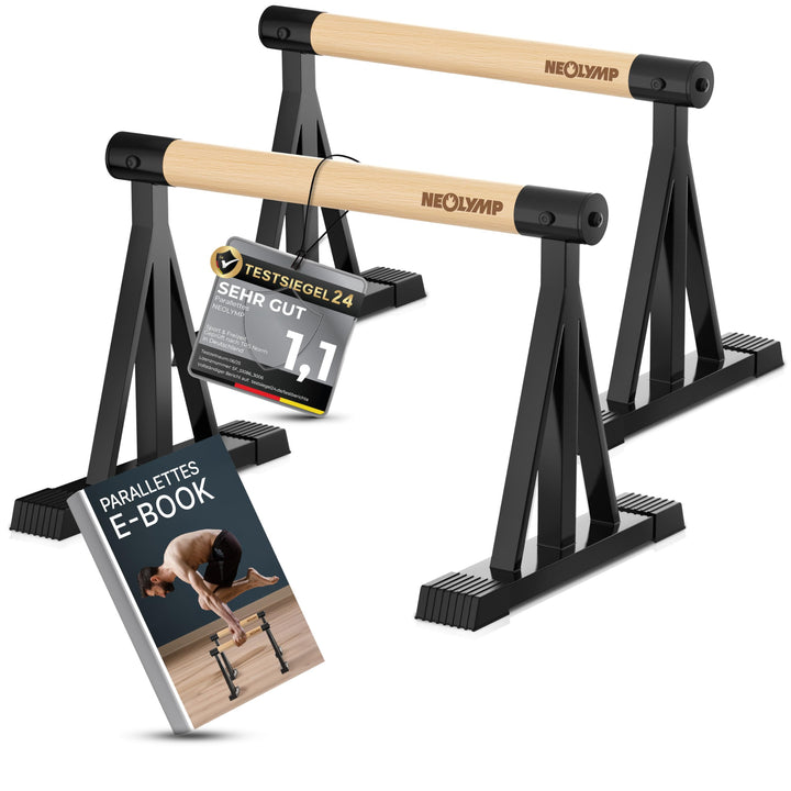 NEOLYMP Parallettes Holz - Calisthenics Equipment Liegestützgriffe - Push Up Bars & Handstand Griffe