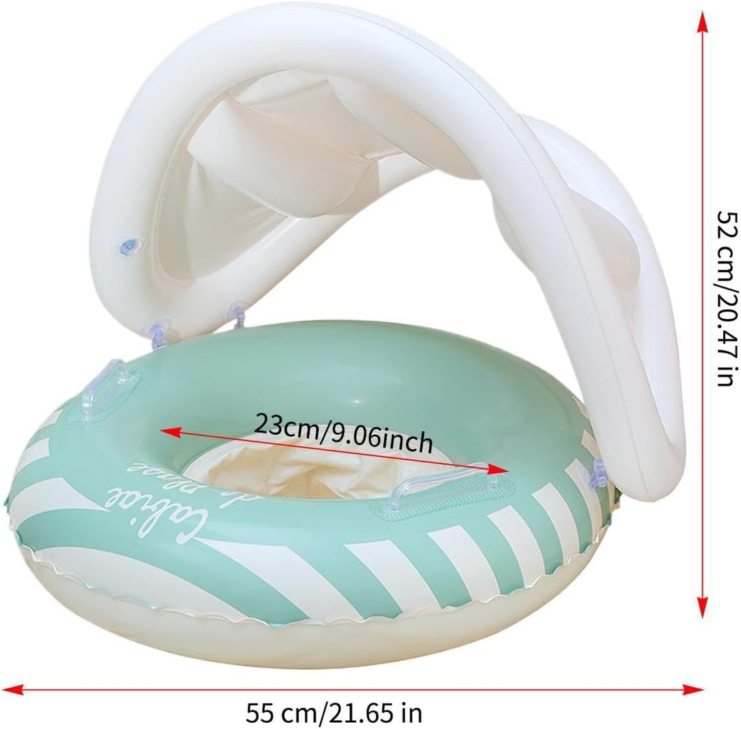 Schwimmring Mit Abnehmbarem Sonnendach, Aufblasbare Schwimmreifen Für Kinder, Schwimmsitz Sicherheit