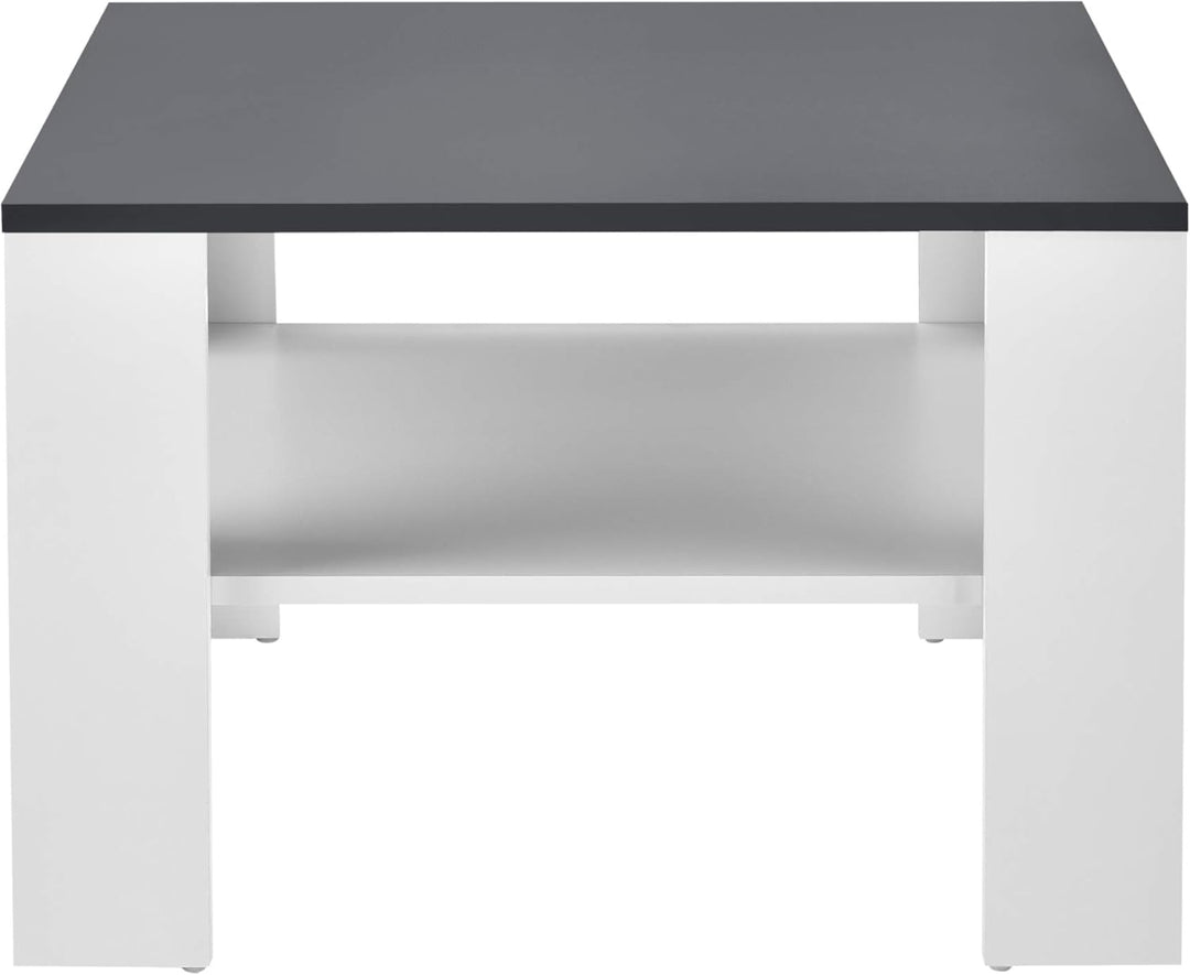 [en.casa] Couchtisch Aachen Beistelltisch 60x60x40 cm Wohnzimmertisch mit Ablage Sofatisch Kaffeetis