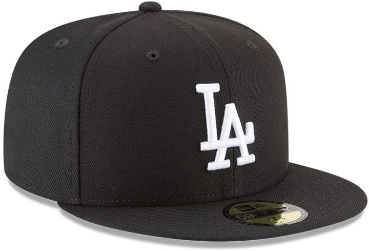 New Era 59Fifty Cap MLB NBA Basecap Baseball Basketball Fitted Kappe 54.9 cm Schwarz/Weiss, 54.9 cm