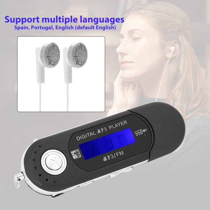 DEWIN Digital, MP3 Musik Player Tragbarer Musik USB Player mit LCD Bildschirm FM Radio Voice Recorde