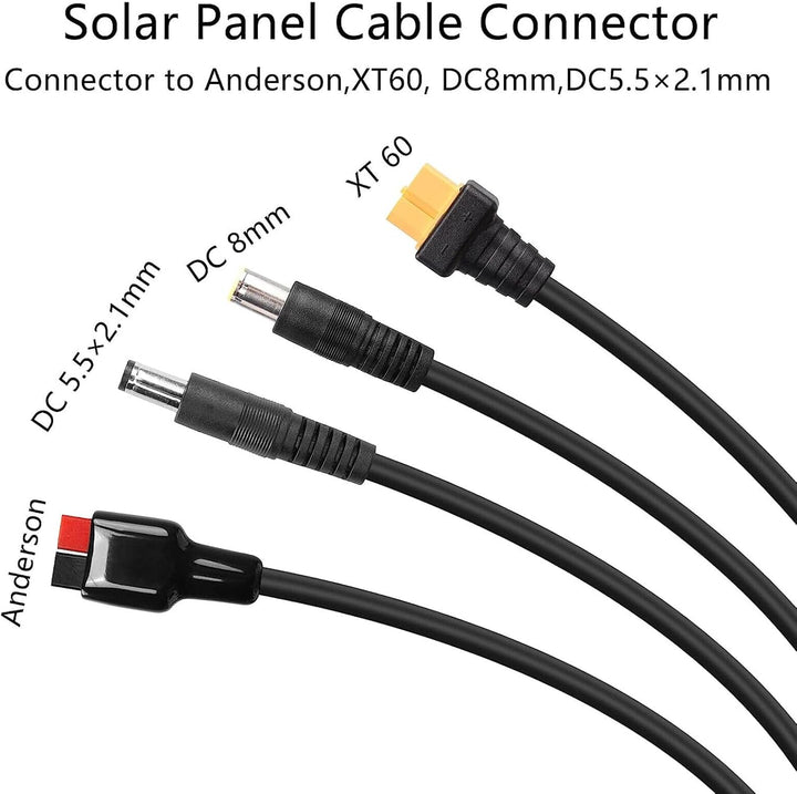 DC Solarladekabel 3m, Solarstecker XT60 Stecker Solarkabel 12AWG Solarpanel Adapter, 3M