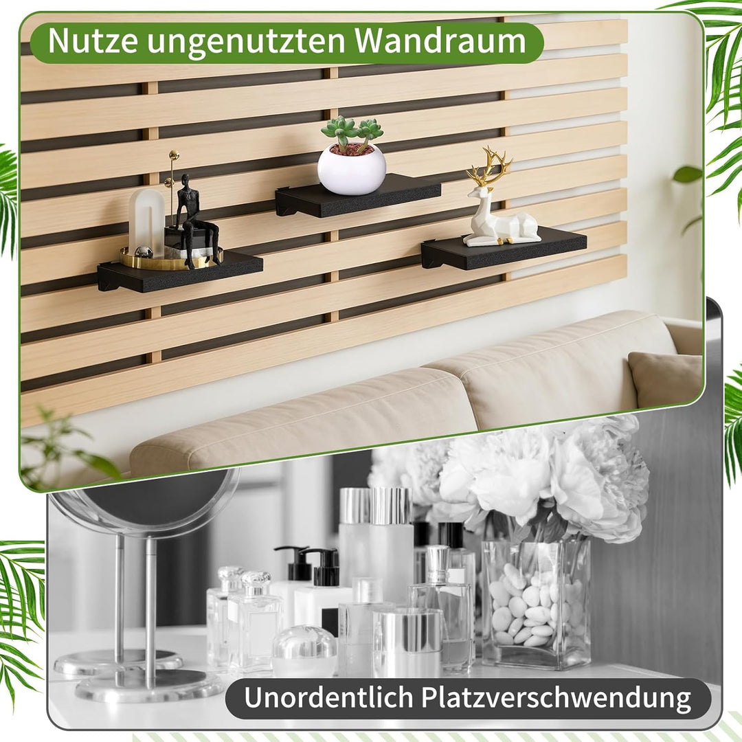 Meetory Regal für Akustikpaneele - 2 Stück Zubehör Akustikpaneele Ohne Bohren Wandorganizer Wandrega