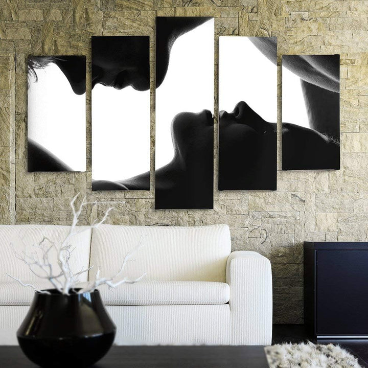 Feeby Frames, Leinwandbild, Bilder, Wand Bild - 5 Teile - Wandbilder, Kunstdruck XXL, TypA, 250x120