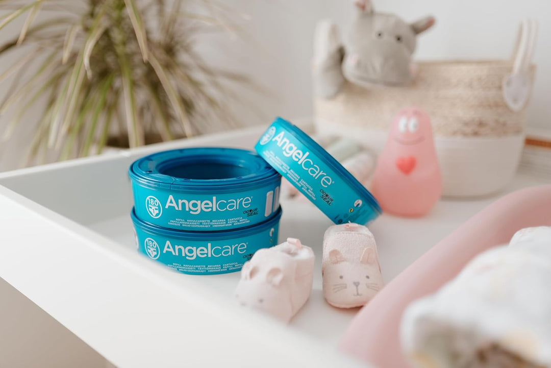 Angelcare 8er-Pack Original Nachfüllkassetten für Angelcare Windeleimer Comfort