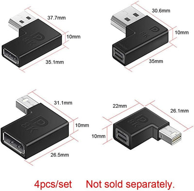 ChenYang CY Mini DP DisplayPort 1.4 8K 60hz auf DP DisplayPort Adapter Stecker auf Buchse 90 Grad Li