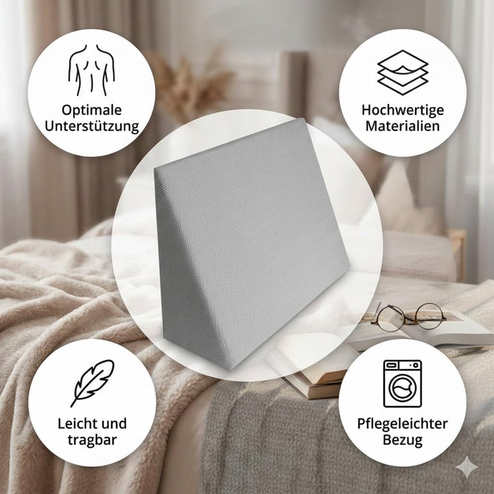 Stützendes Lesekissen für Bett oder Couch Schaumstoffkeil Lagerungshilfe Lagerungskissen Rückenstütz