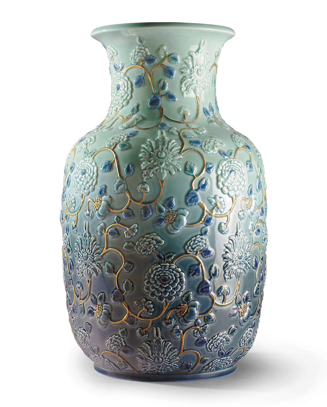 LLADRÓ Vase Pfingstrosen. Vase. Porzellan.