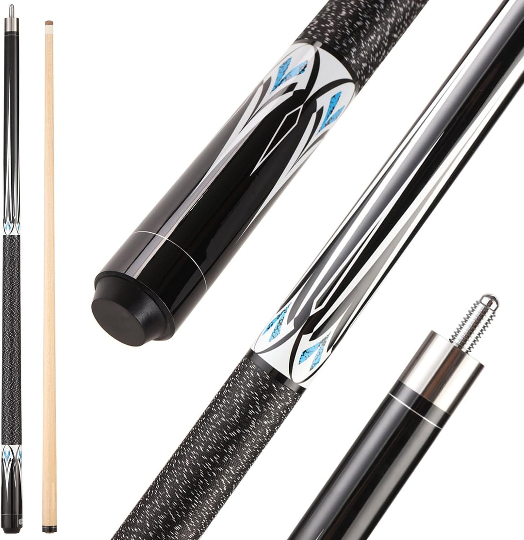 11/11.5/12/12.5/13MM Pool Cue Stick Set - 58 inch Maple Billiard Pool Stick Kit, 1/2 Cue Stick, Whit