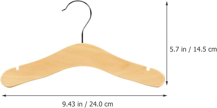 BESTOYARD Holzkleiderbügel Starke und Verformungsbeständige aus Khaki und Edelstahl 5 Stück Babyklei