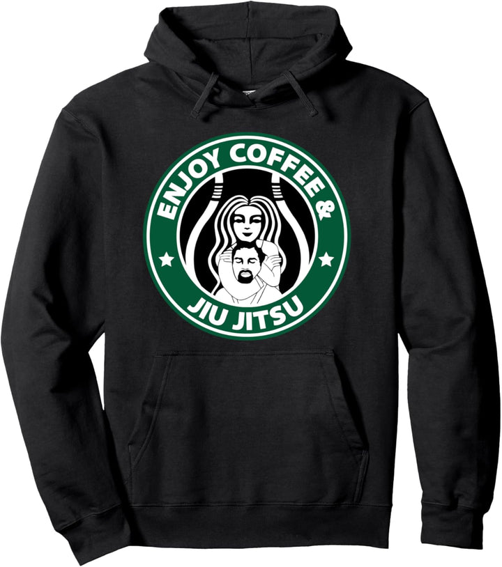 Brazilian Jiu-jitsu - Enjoy American Coffee Jiu-jitsu - BJJ Pullover Hoodie