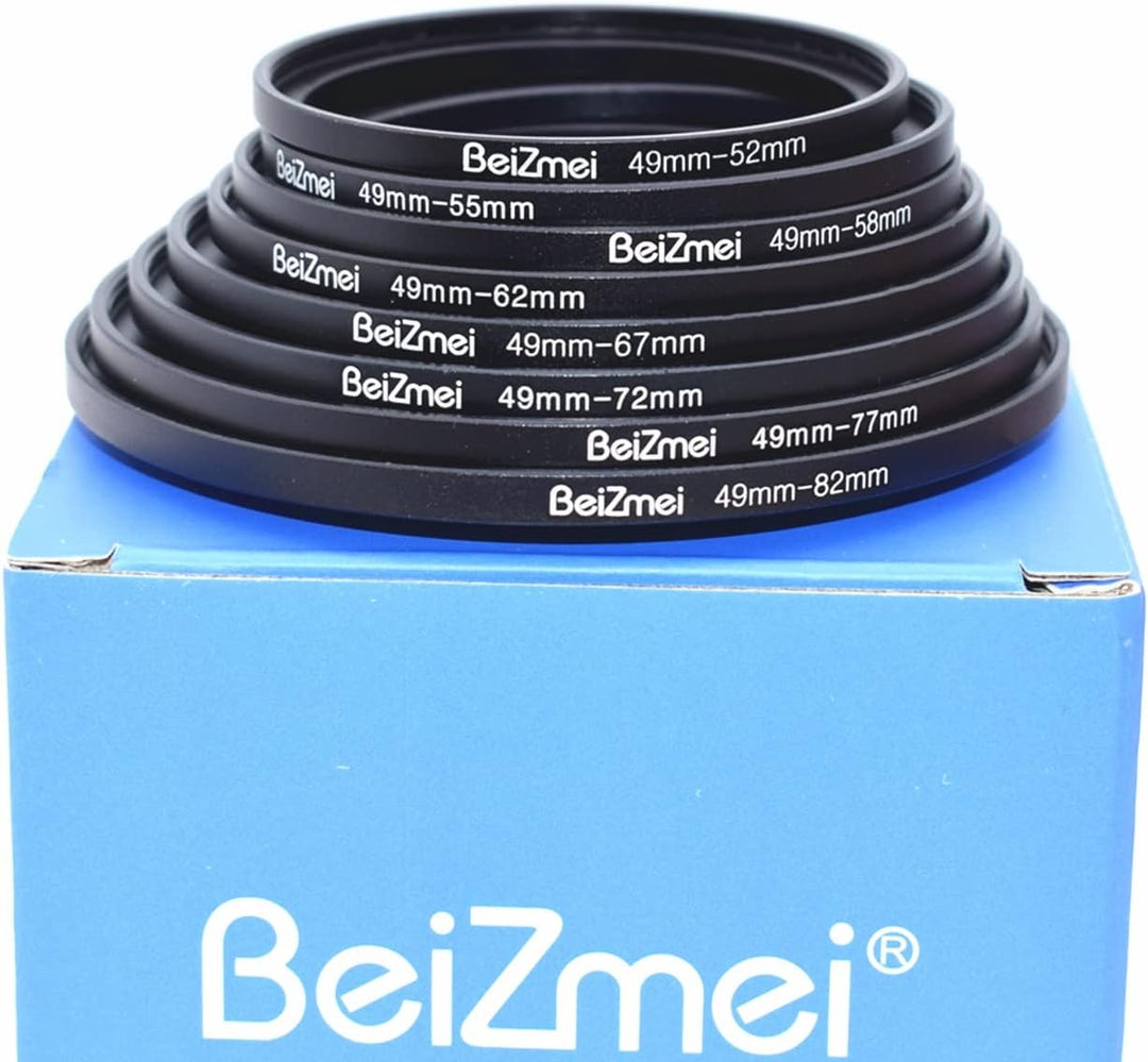 8Stück Kamera Objektiv Filter Ring Kompatibel für 49mm Kamera Objektiv,49-52/49-55/49-58/49-62/49-67