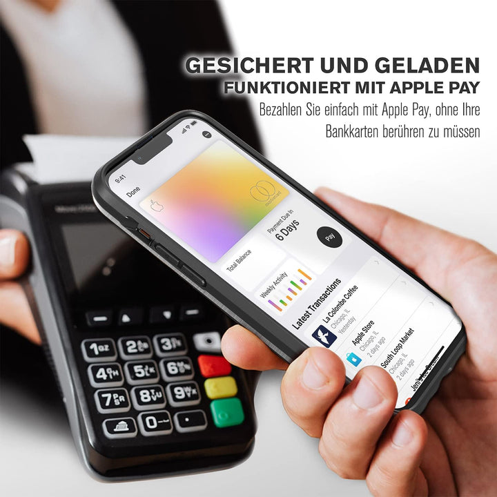 VENA Legacy RFID-Anti-Diebstahl-Kartenhalter Hülle kompatibel mit Apple iPhone 13 (15,5 cm), schlank