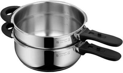 Perfect Plus One Pot Schnellkochtopf-Set mit Dampfgareinsatz, 4,5 und 3,0 Liter, stapelbar