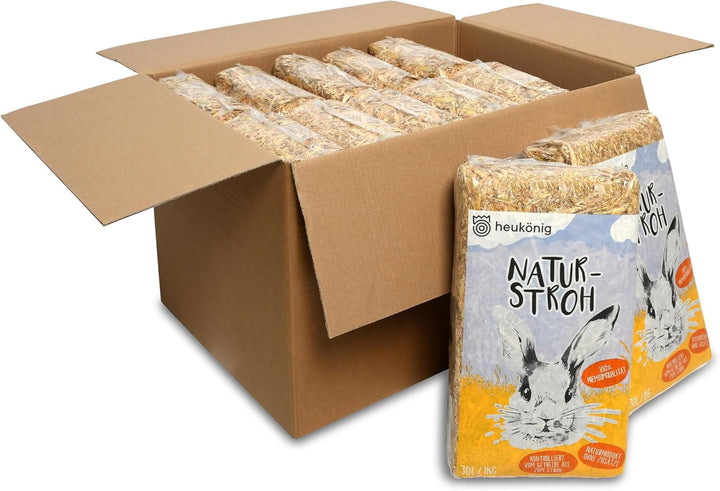 heukoenig.de 100% Stroh 12kg in handlichen 1kg Beuteln (12kg) - natürlich Beste Qualtiät, 12kg