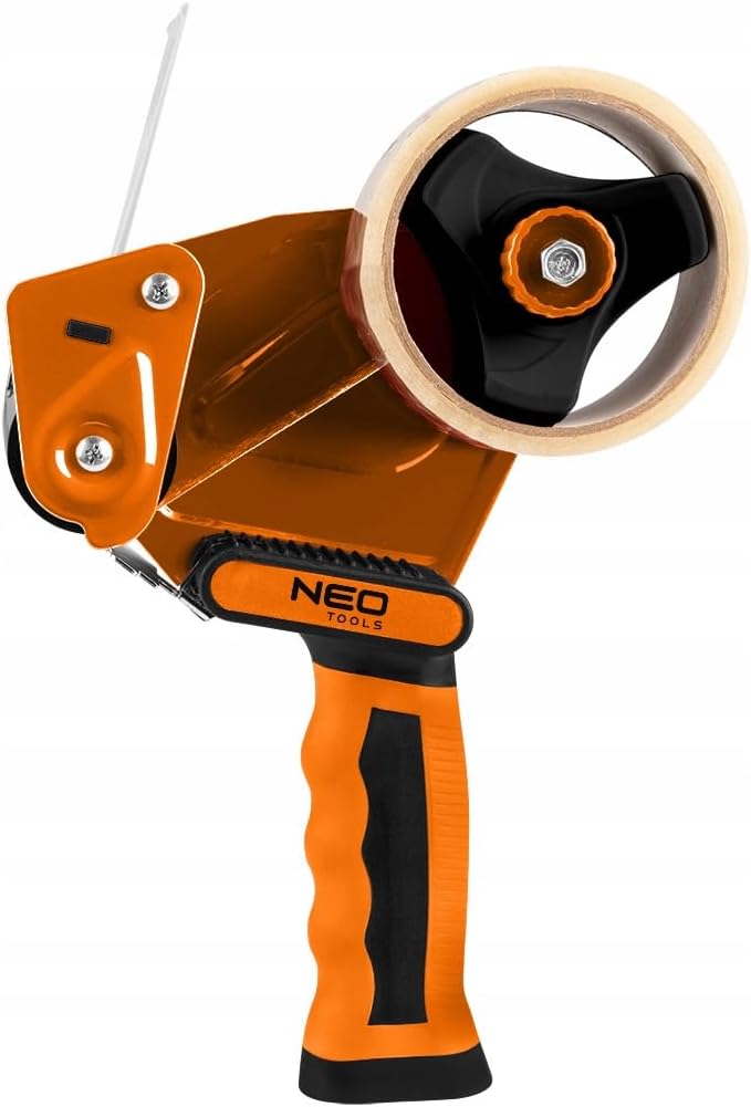 NEO TOOLS Klebeband-Handabroller | Paketbandabroller, Klebebandabroller, Paketklebeband Abroller für