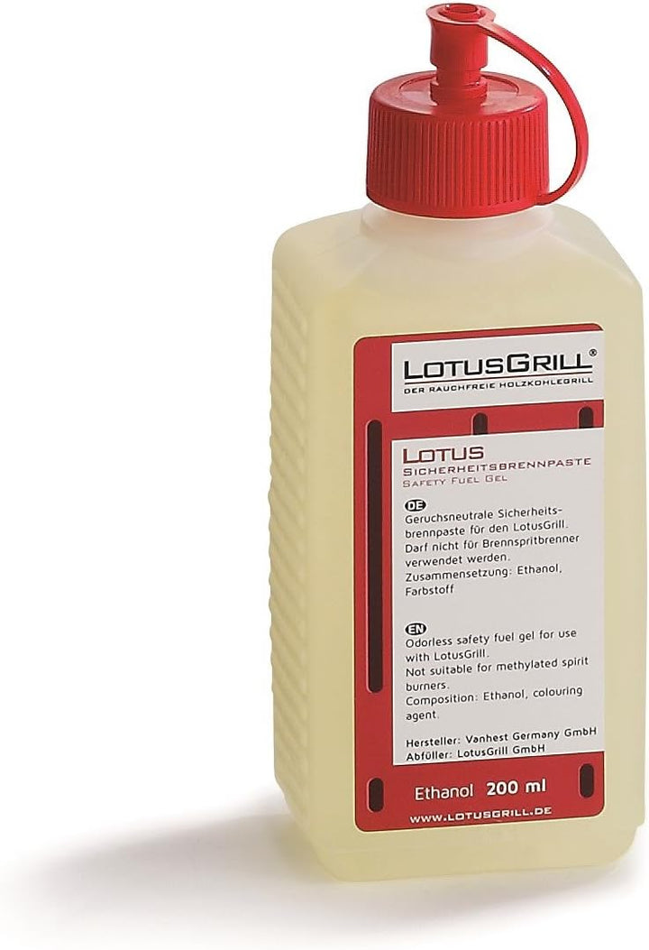 3x LotusGrill Brennpaste 200 ml! Speziell entwickelt für den raucharmen Holzkohlegrill/Tischgrill 3
