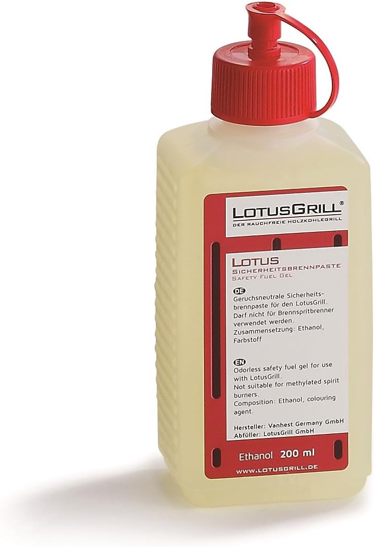 3x LotusGrill Brennpaste 200 ml! Speziell entwickelt für den raucharmen Holzkohlegrill/Tischgrill 3