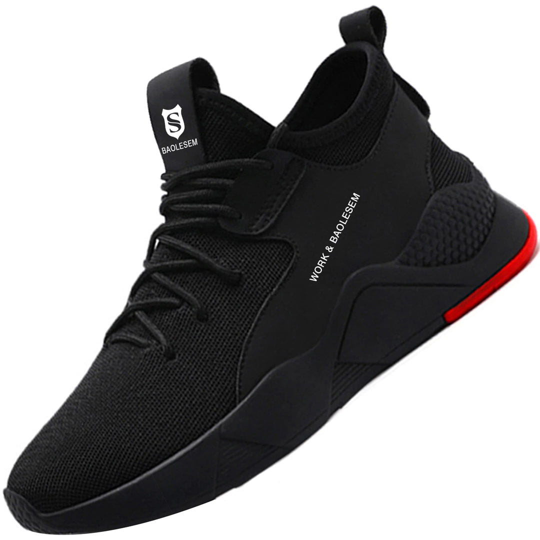 BAOLESEM Sicherheitsschuhe Herren Arbeitsschuhe Damen Leicht Atmungsaktiv Sportlich Schutzschuhe mit