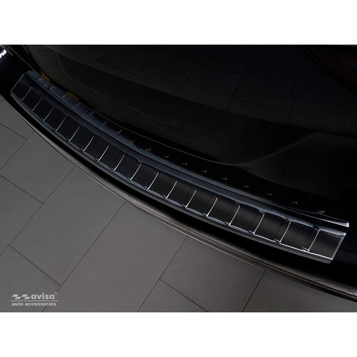 Avisa Schwarz Edelstahl Heckstossstangenschutz kompatibel mit Opel Zafira C Tourer 2012-2016 & Facel
