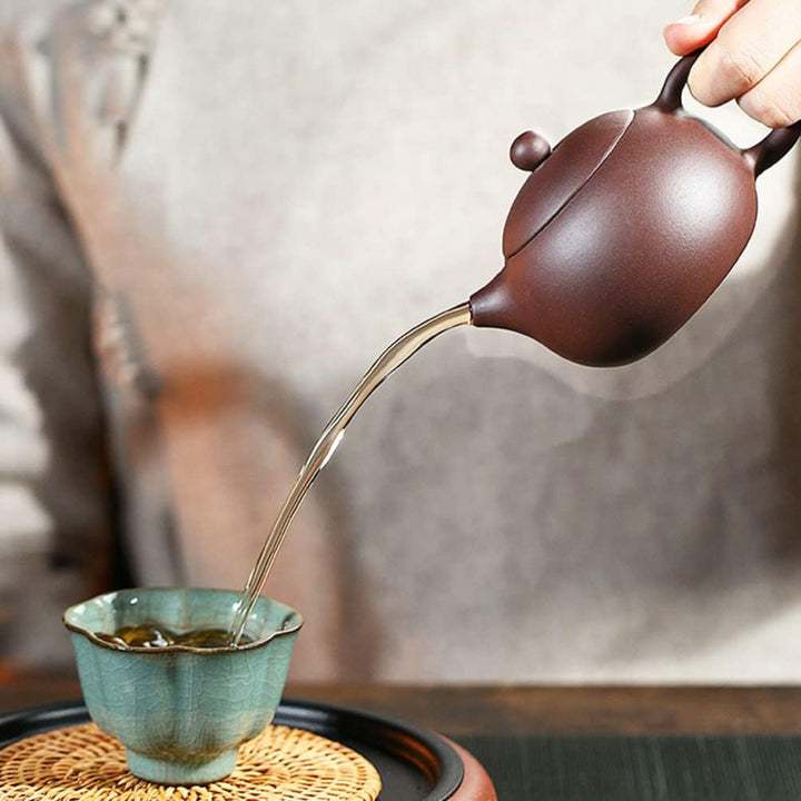 Cabilock Wasserkocher Aus Keramik Chinesische Kung-fu-teekanne Asiatische Teekanne Mit Griff Teekann