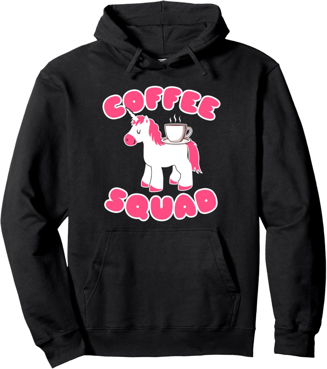 Kaffee Team Einhorn Pullover Hoodie