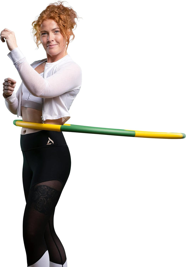 HOOPOMANIA Booster Hula Hoop mit Gewicht - füllbar [0,85 – 2,45 kg] Hula Hoop Erwachsene Hoop + 4x20