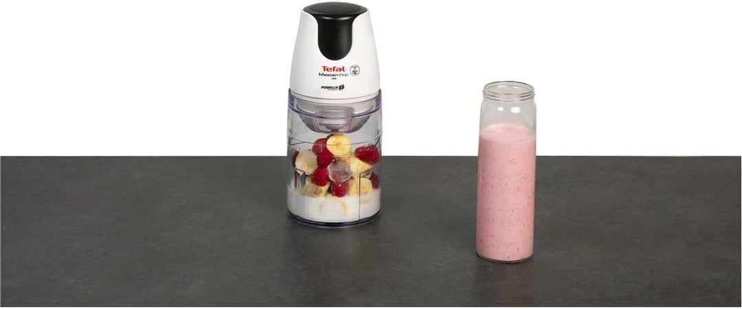 Tefal MB450B Elektrischer Essenszerkleinerer, 0,5 l, transparent, weiss, 500 W, 0,5 l, transparent,