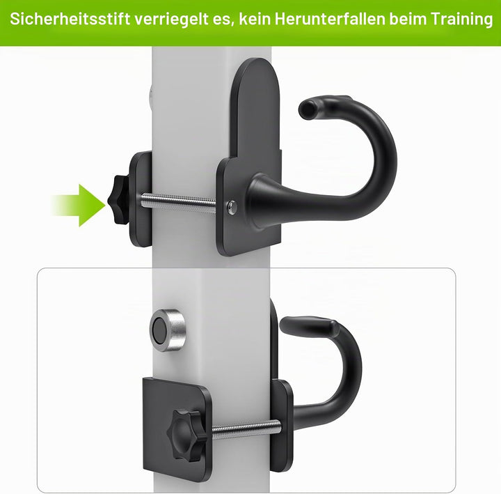 Kipika Power Cage Squat Rack Home Gym Zubehör - Anker für Widerstandsbänder Passt Rack mit 5/8„ oder