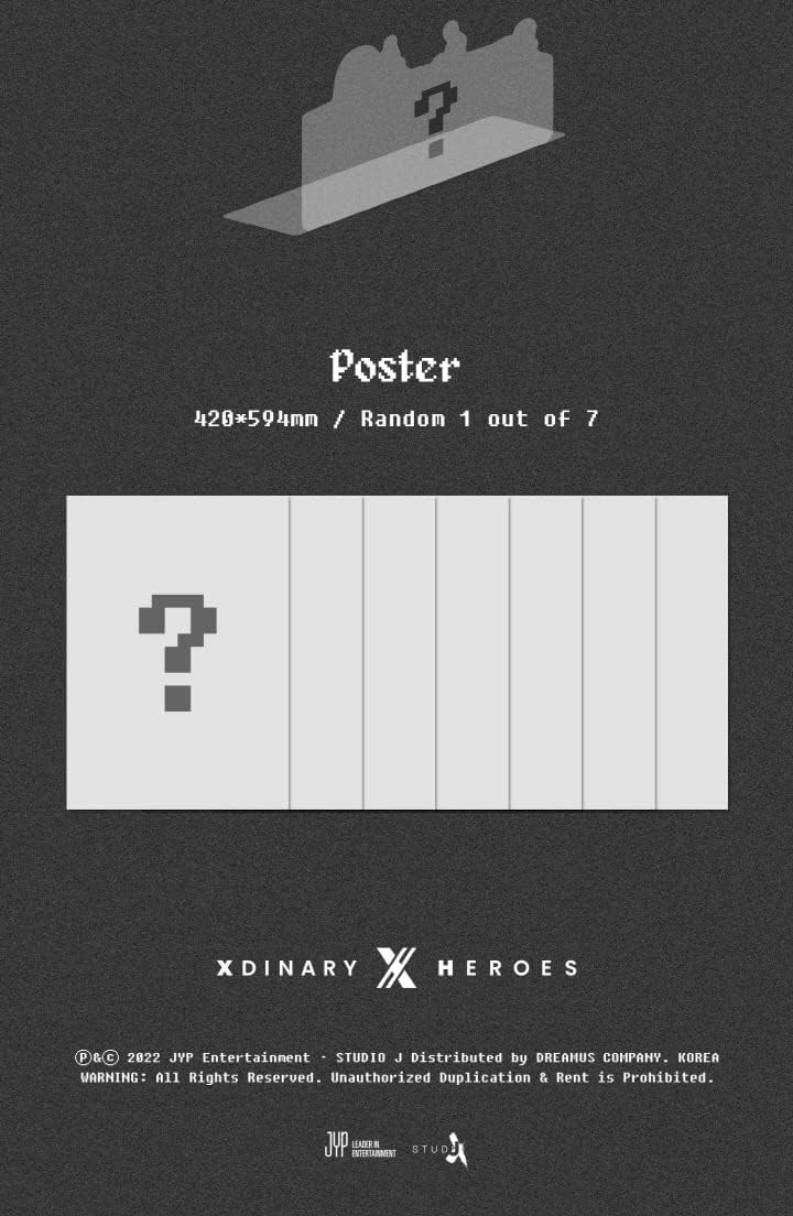 Xdinary Heroes Overload 2nd Mini Album CD+Poster+Message lyric book+Photocard+Polaroid photocard+Sti