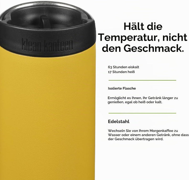 Klean Kanteen Herren tkwide Vi Trinkflasche Einheitsgrösse Marigold, Einheitsgrösse Marigold