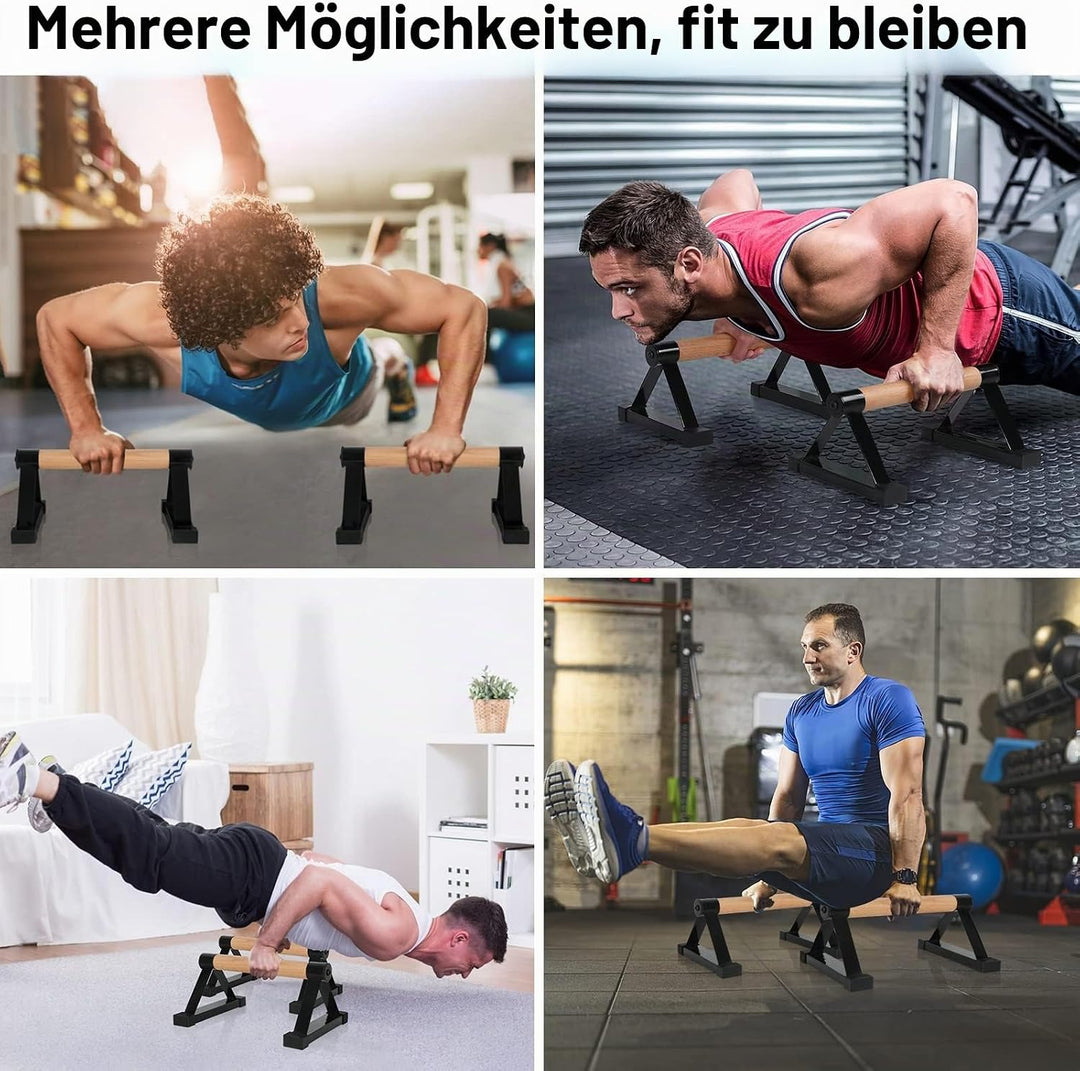 Holz Parallettes Calisthenics Equipment 50cm, Push Up Bars, Liegestützgriffe, Handstand Griffe Barre