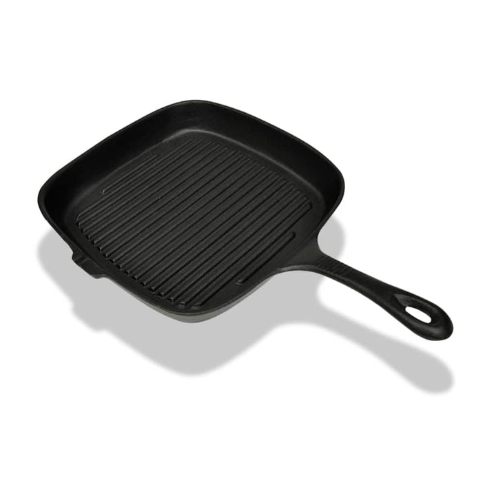 vidaXL BBQ 36cm Grillpfanne aus Gusseisen 36.5x24.5 cm, 36.5x24.5 cm