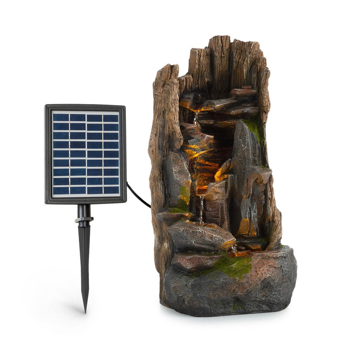 Blumfeldt Mystic Tree Solarbrunnen, inkl. Solarpanel, Lithium-Ionen-Akku (ca. 5h Laufzeit), LED-Bele