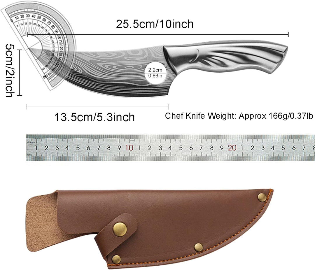 Fubinaty Japanisches Kochmesser High Carbon Steel Ausbeinmesser Kleines Hackmesser Outdoor Küchenmes